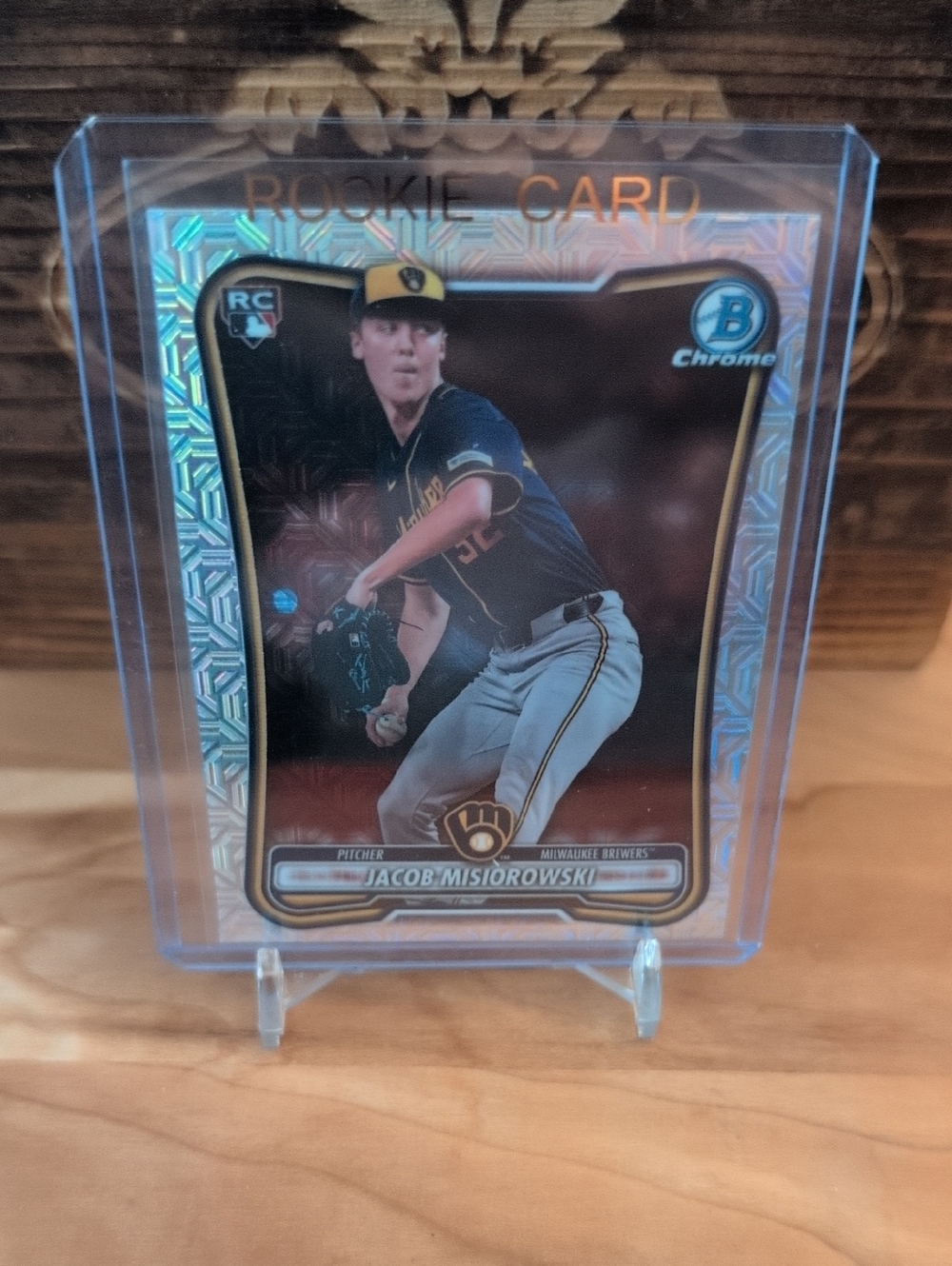 2026 Bowman Chrome Jacob Misiorowski Rookie Card Mojo Refractor Brewers